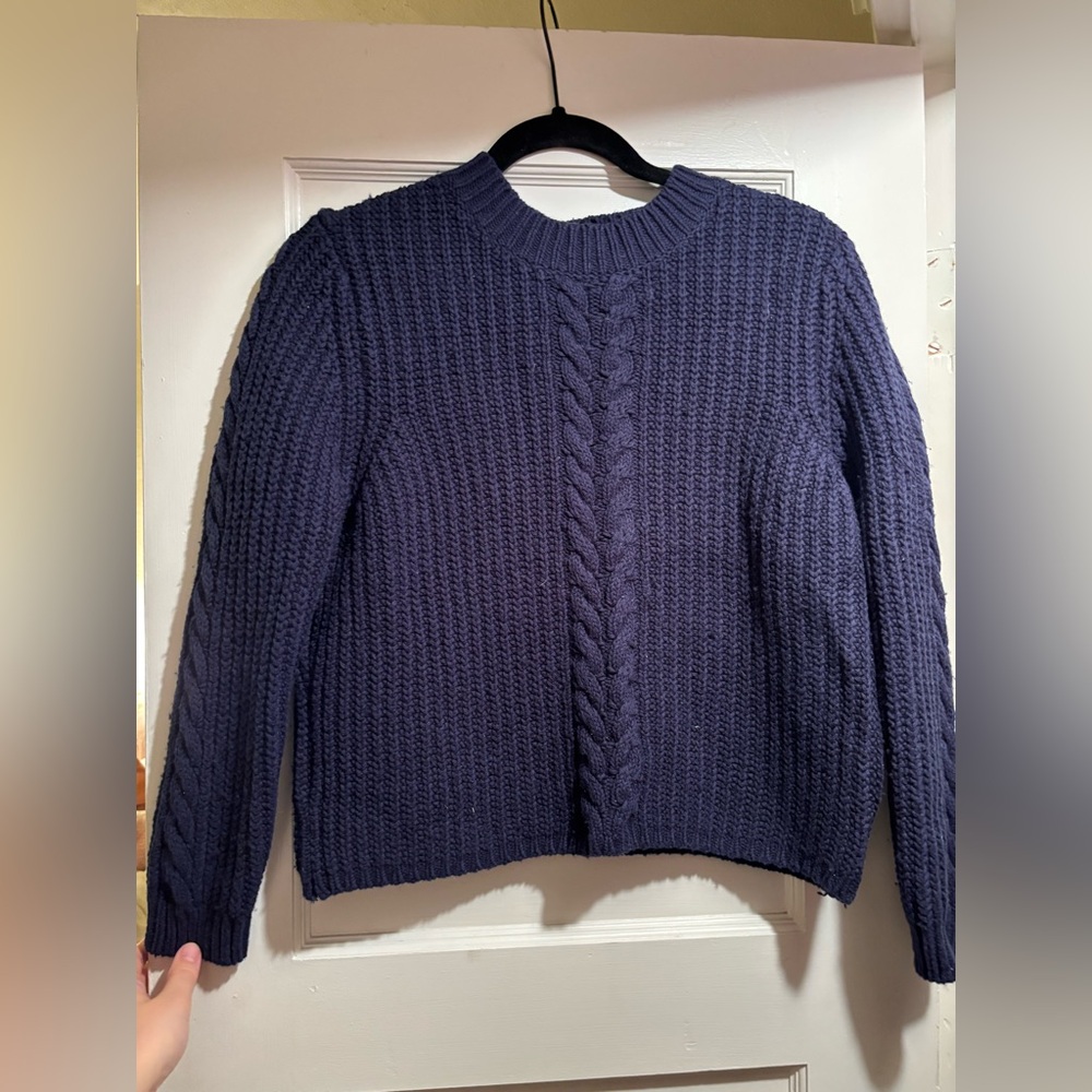 Carve Designs navy knit sweater 100% cotton